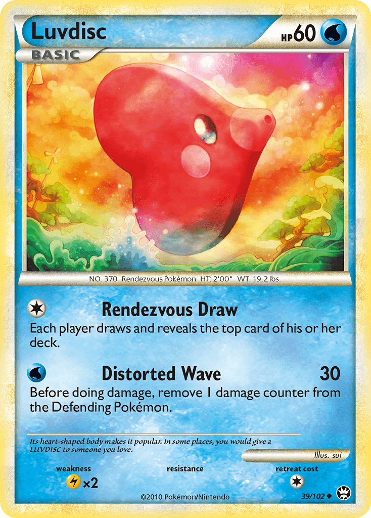 Luvdisc Pokémon card