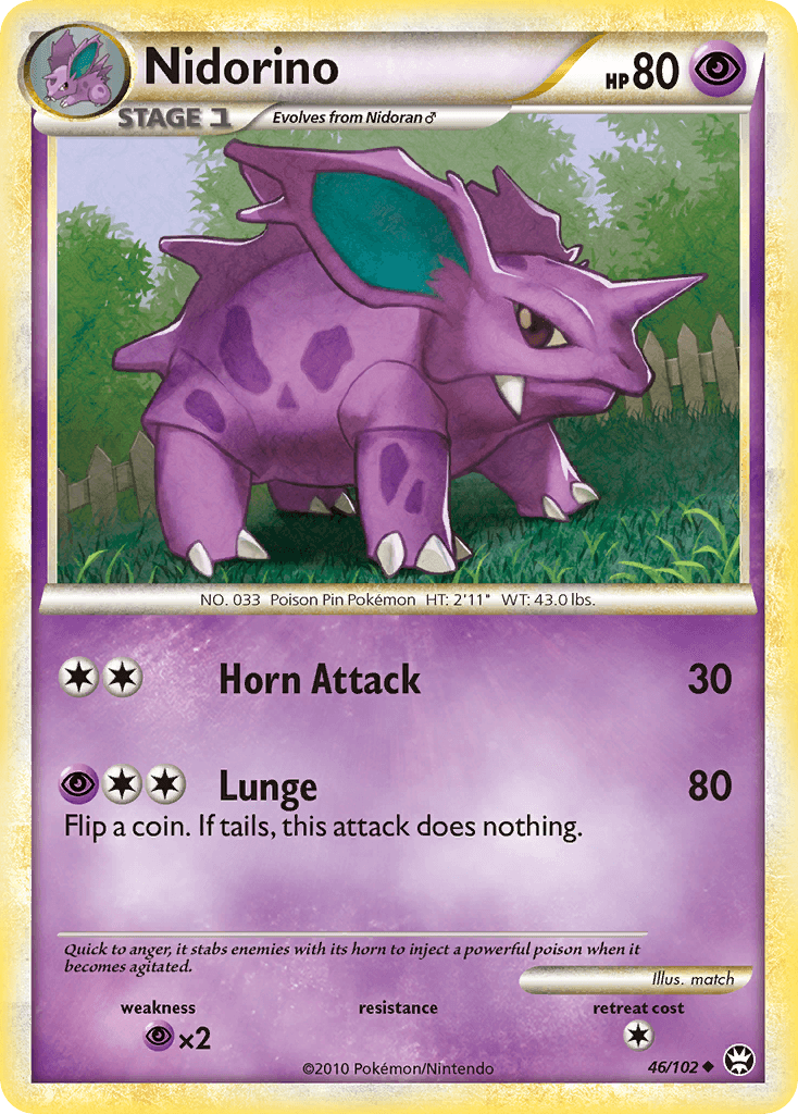 Nidorino Pokémon card