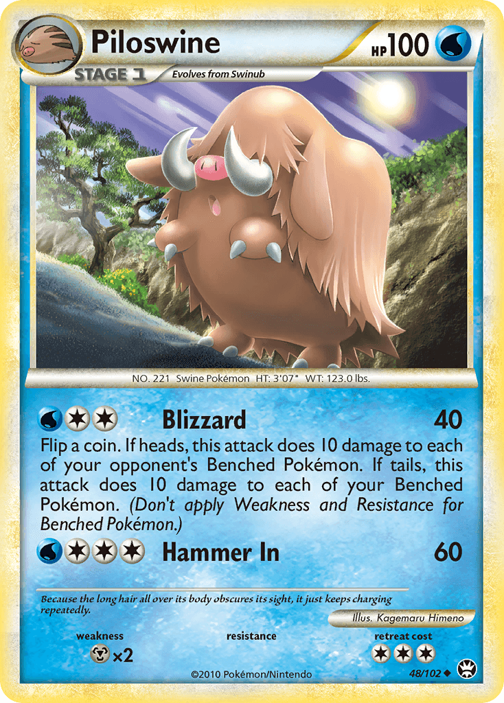 Piloswine Pokémon card