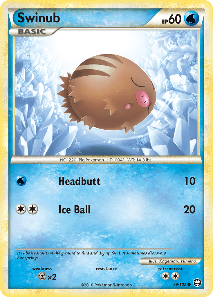 Swinub Pokémon card