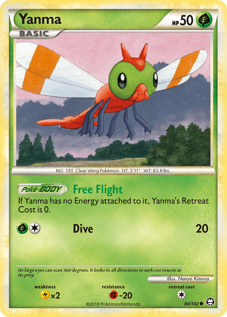 Yanma Pokémon card