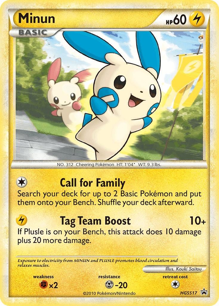 Minun Pokémon card