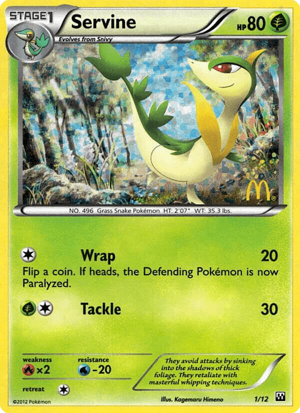 Servine Pokémon card