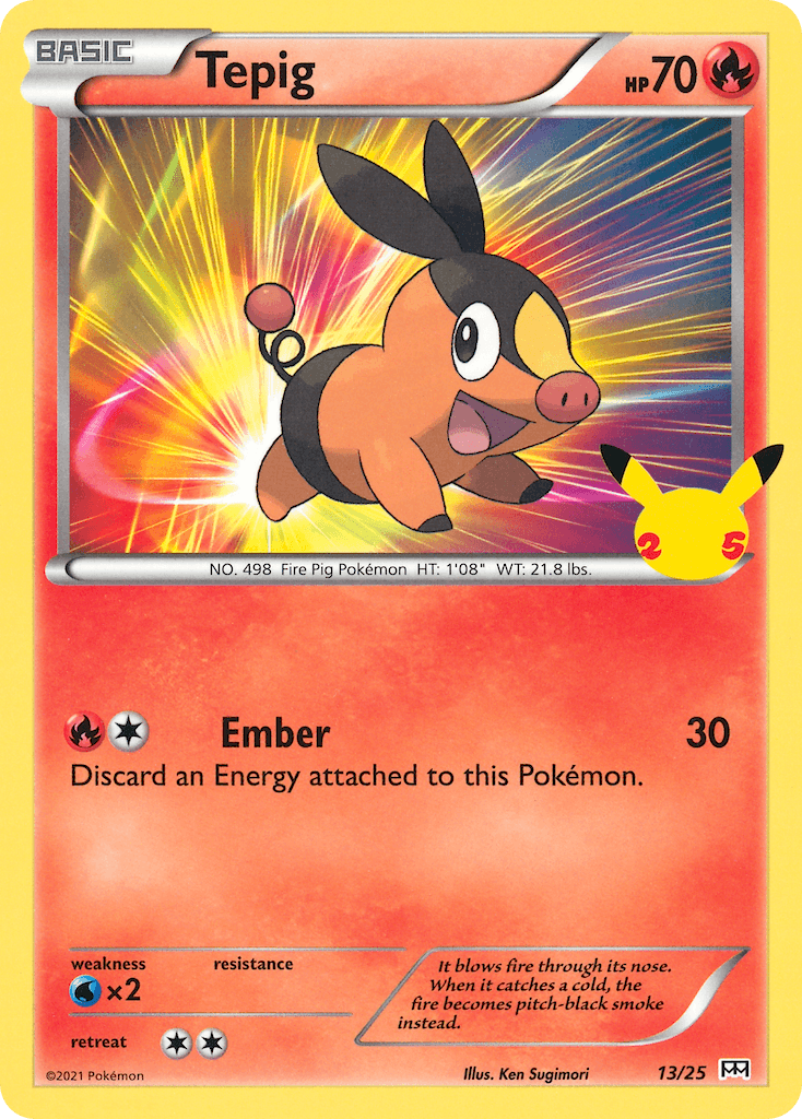 Tepig illustrated by Ken Sugimori