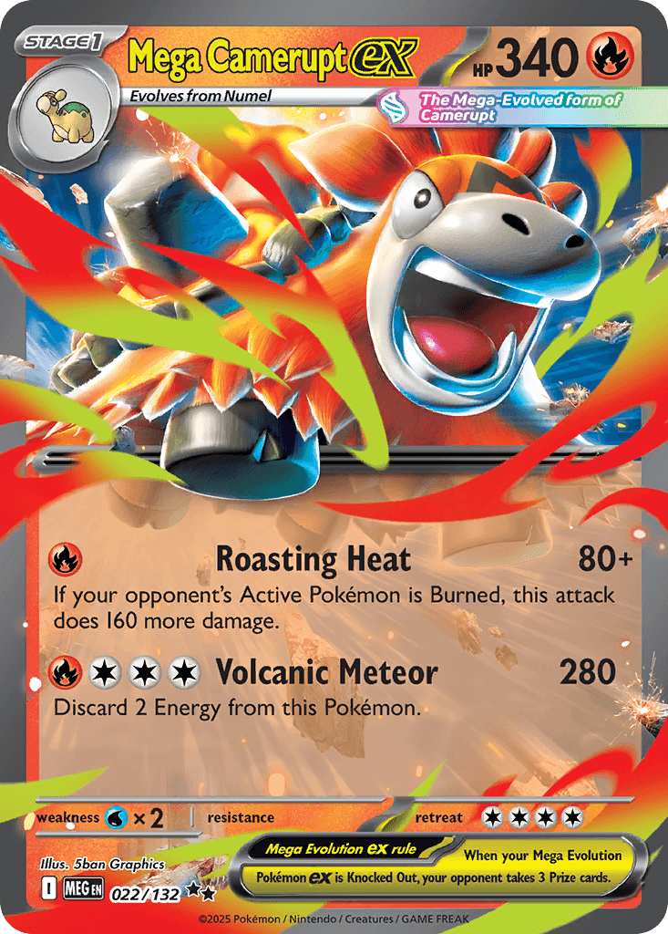 Mega Camerupt ex Pokémon card