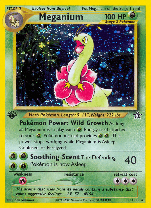 Meganium Pokémon card