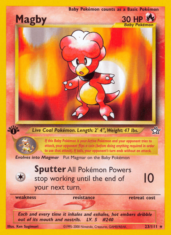 Magby Pokémon card