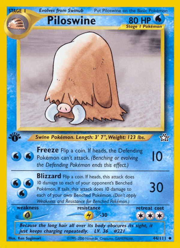 Piloswine Pokémon card