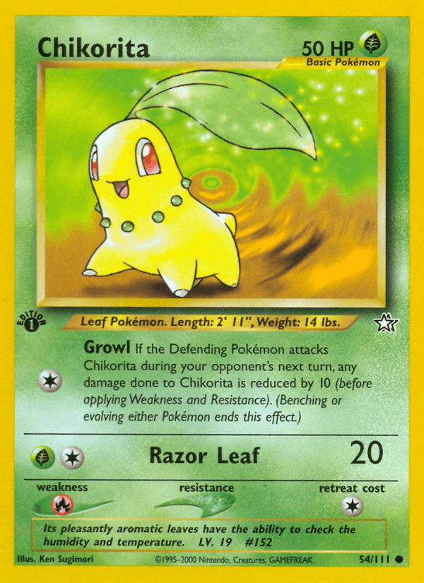 Chikorita Pokémon card