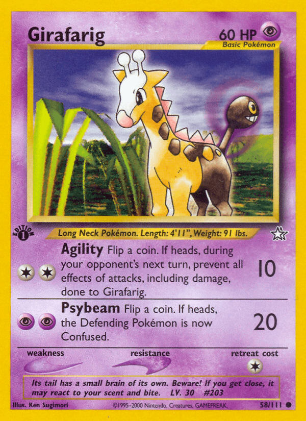 Girafarig Pokémon card