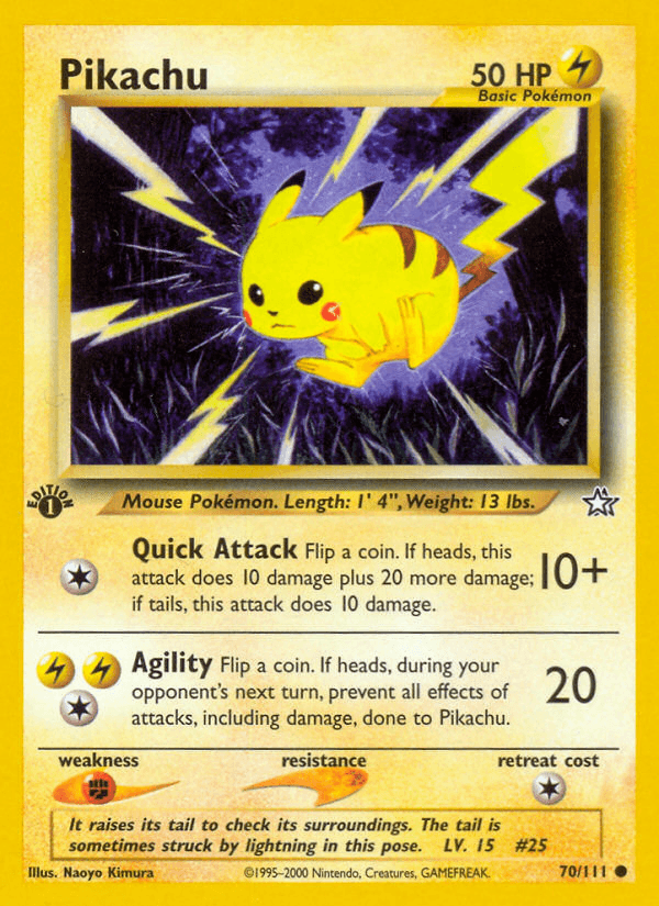 Pikachu Pokémon card