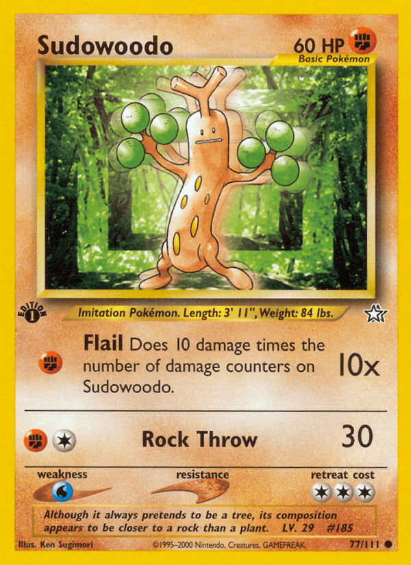 Sudowoodo Pokémon card