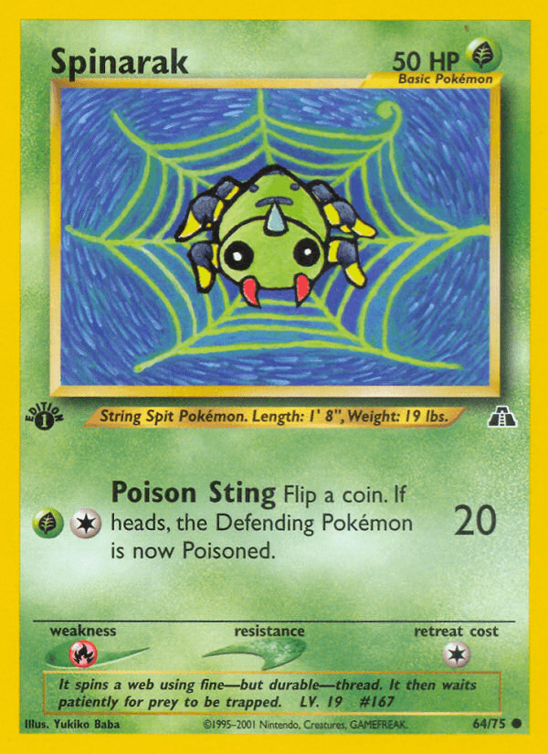 Spinarak Pokémon card