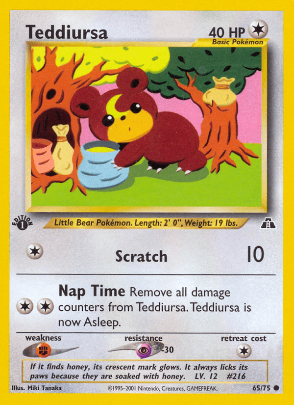 Teddiursa Pokémon card