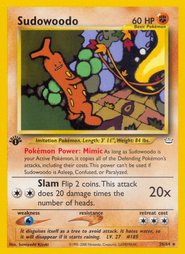 Sudowoodo Pokémon card