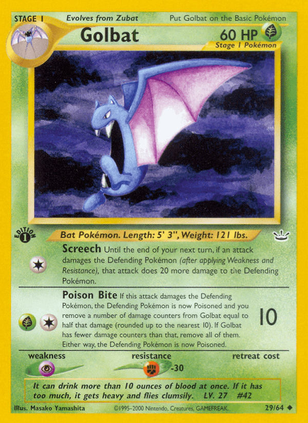 Golbat Pokémon card