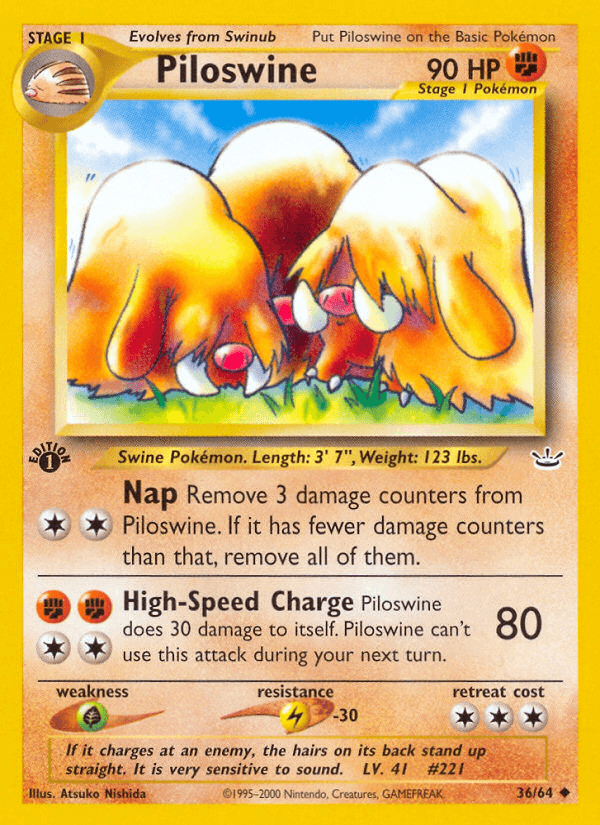 Piloswine Pokémon card