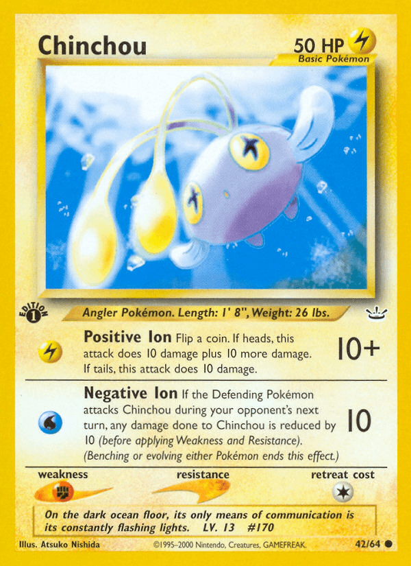 Chinchou Pokémon card