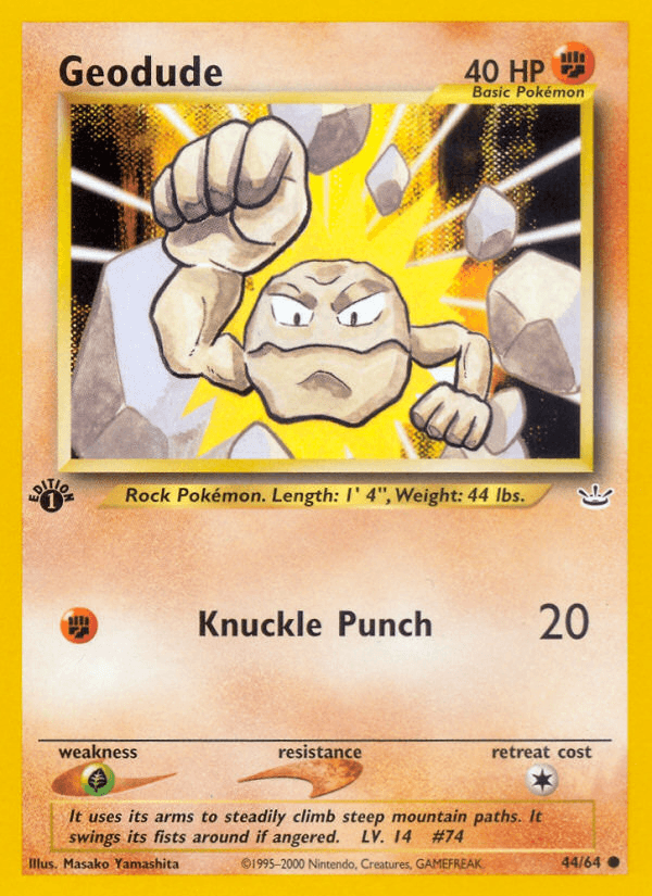 Geodude Pokémon card
