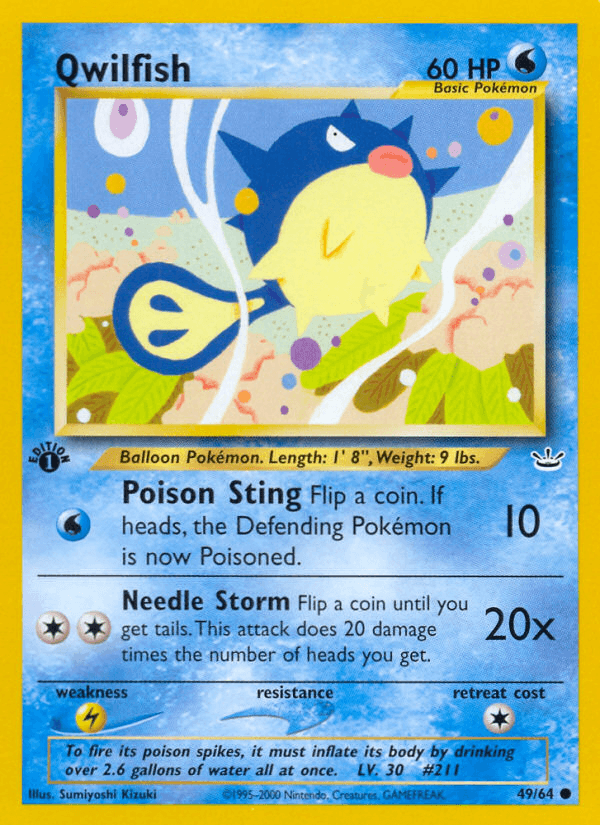 Qwilfish Pokémon card