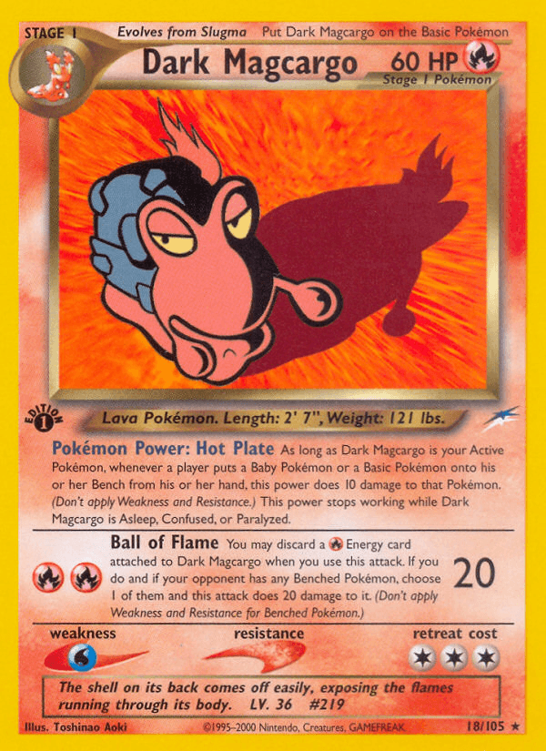 Dark Magcargo Pokémon card