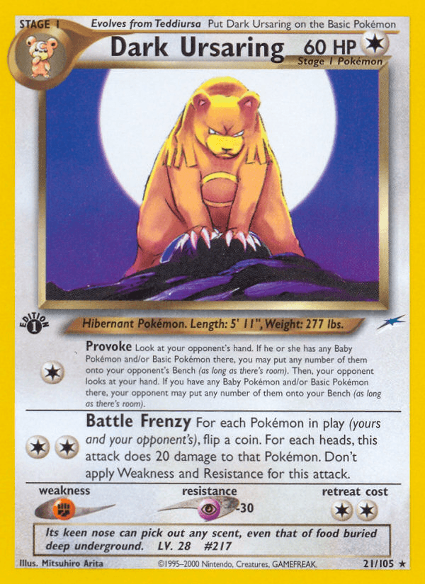 Dark Ursaring Pokémon card