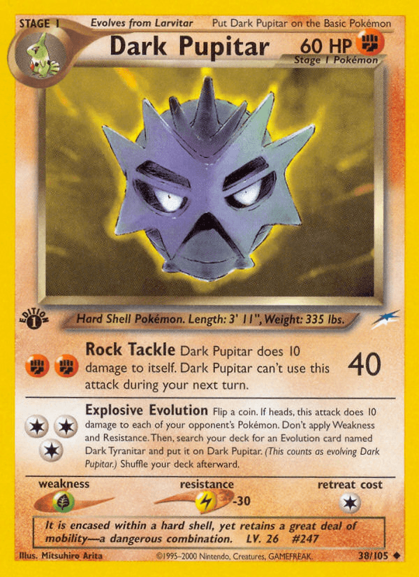 Dark Pupitar Pokémon card