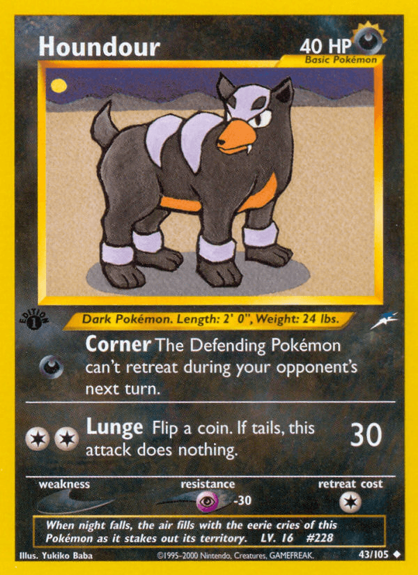 Houndour Pokémon card