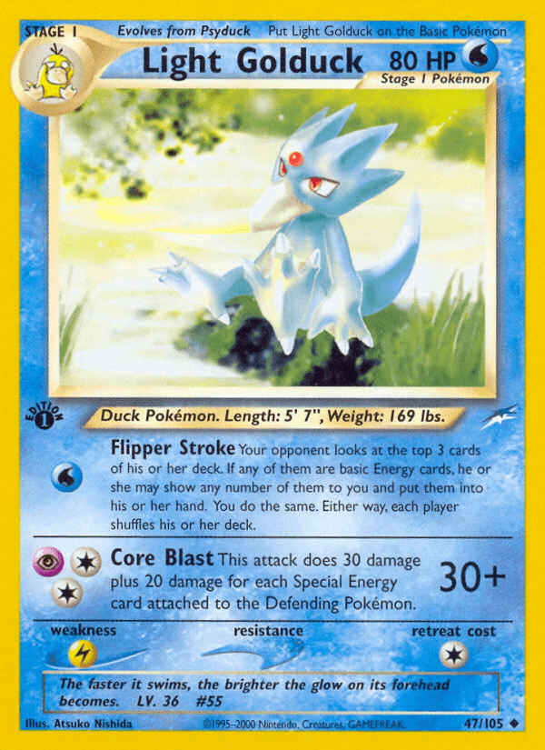 Light Golduck Pokémon card