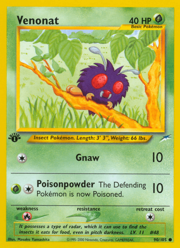 Venonat Pokémon card