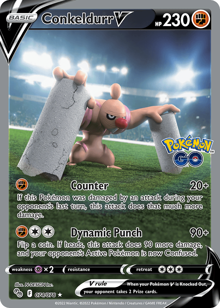 Conkeldurr V Pokémon card