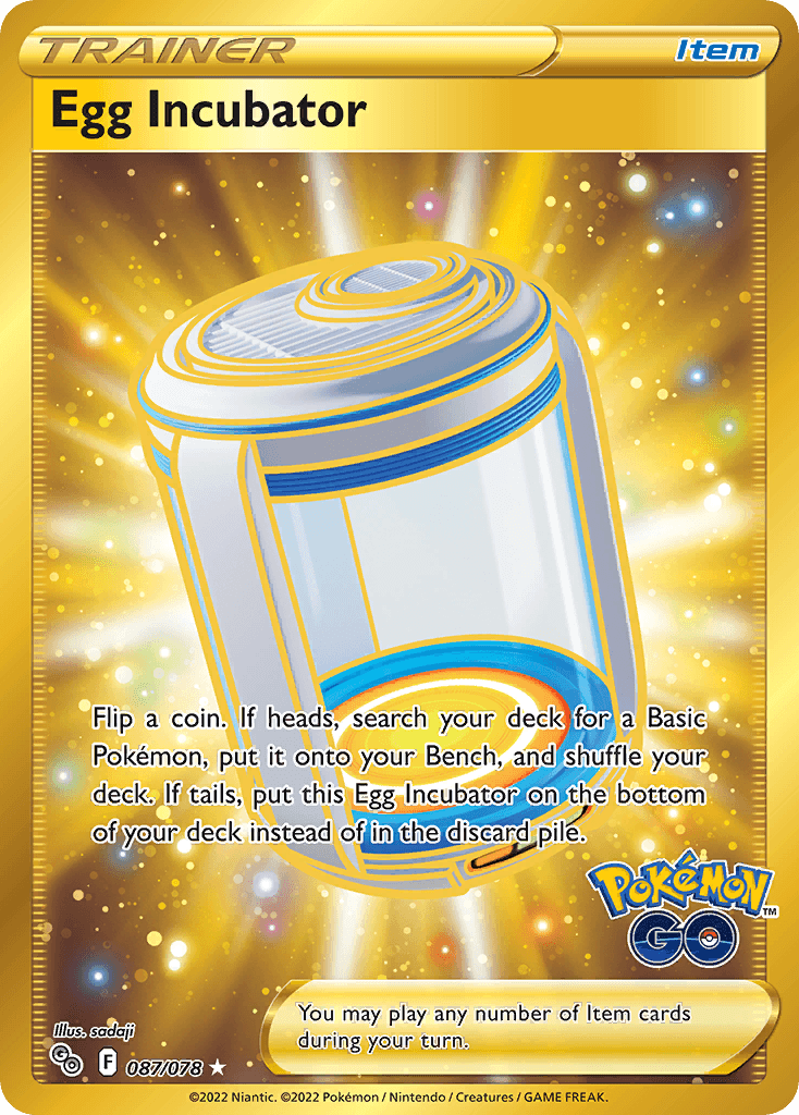 Egg Incubator Pokémon card
