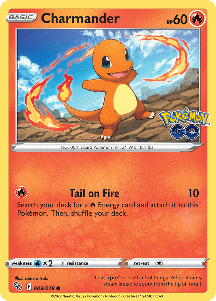 Charmander Pokémon card