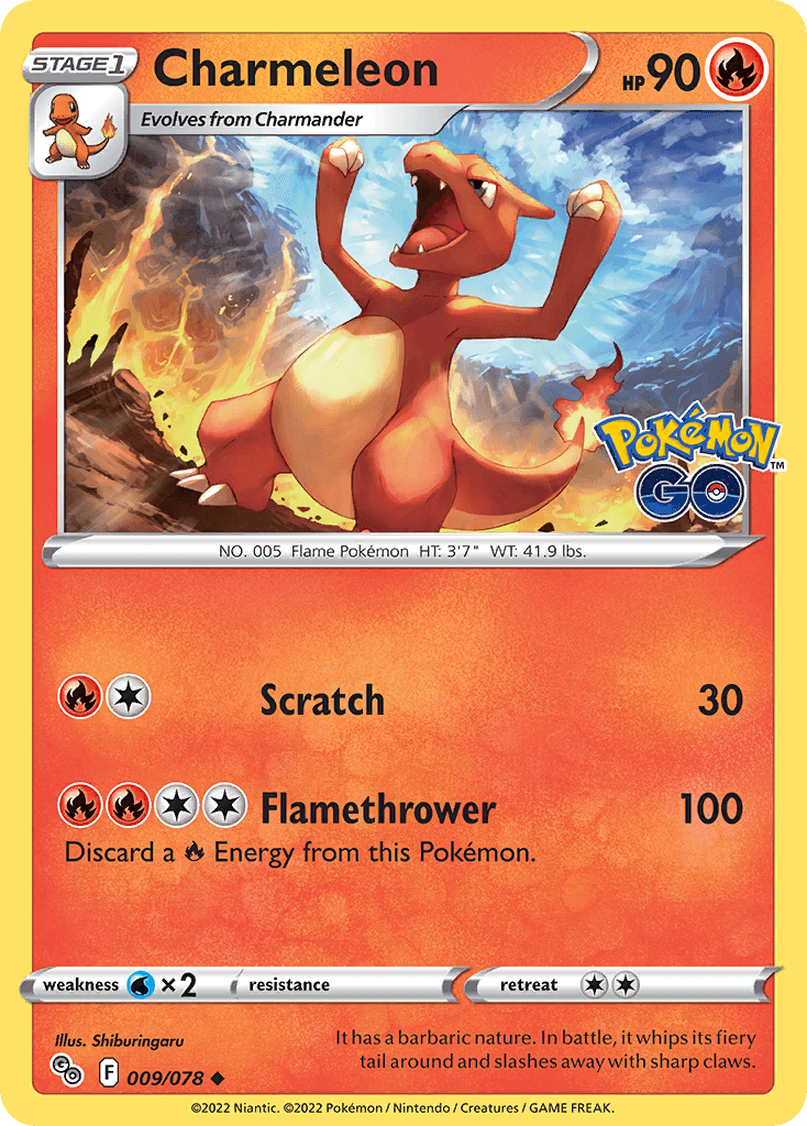 Charmeleon Pokémon card