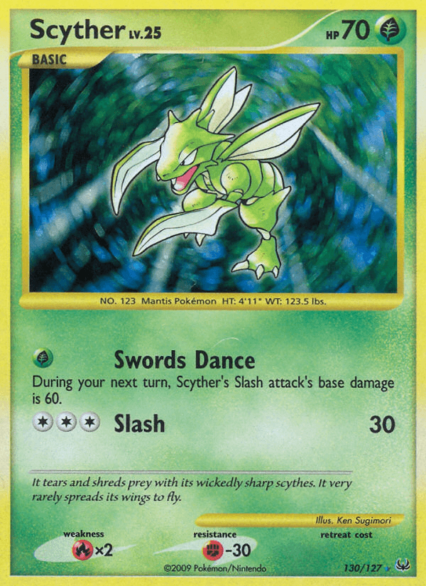 Scyther Pokémon card
