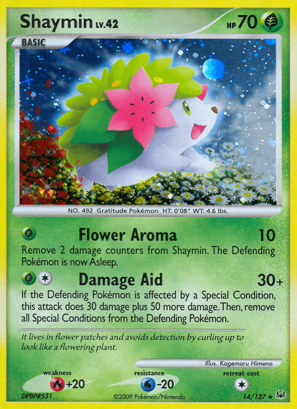 Shaymin Pokémon card