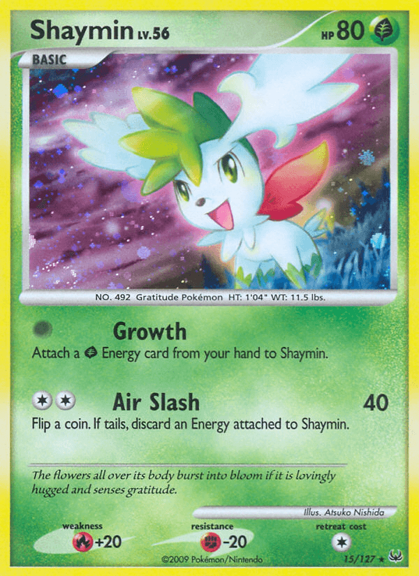 Shaymin Pokémon card