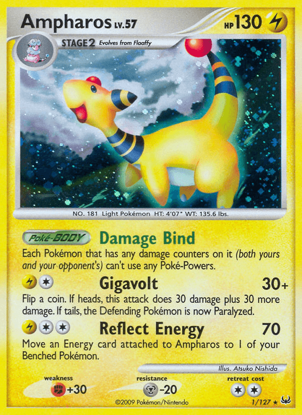 Ampharos Pokémon card