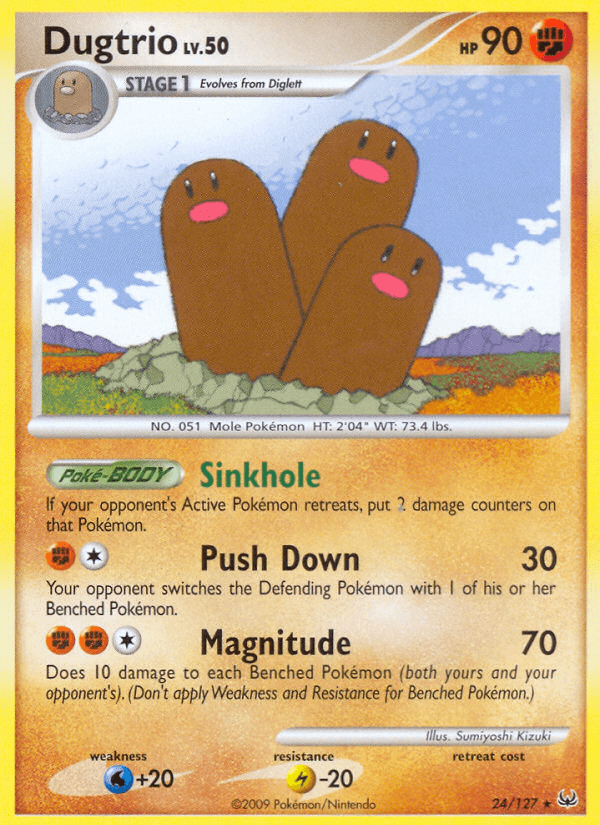 Dugtrio Pokémon card