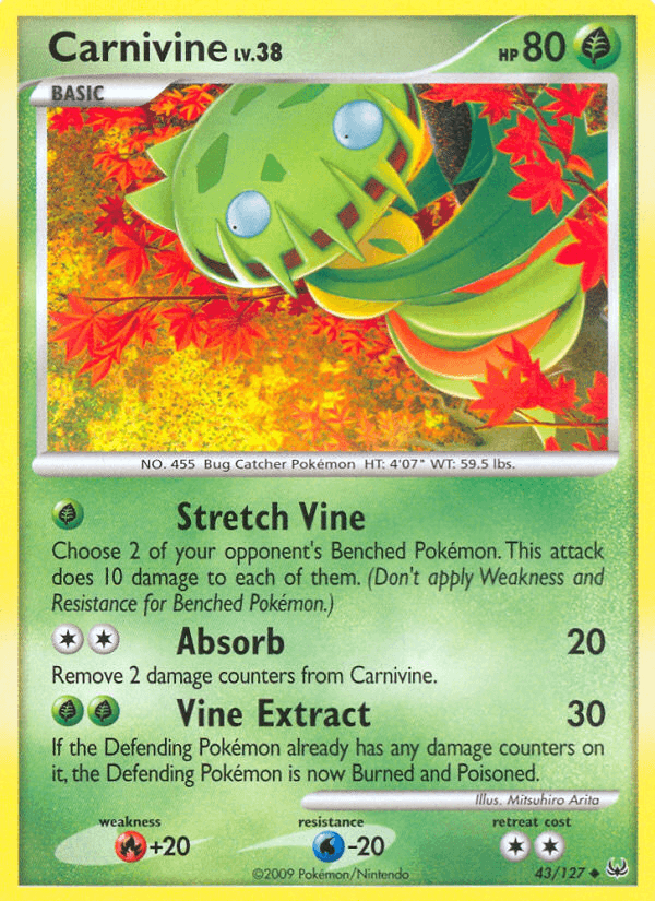 Carnivine Pokémon card