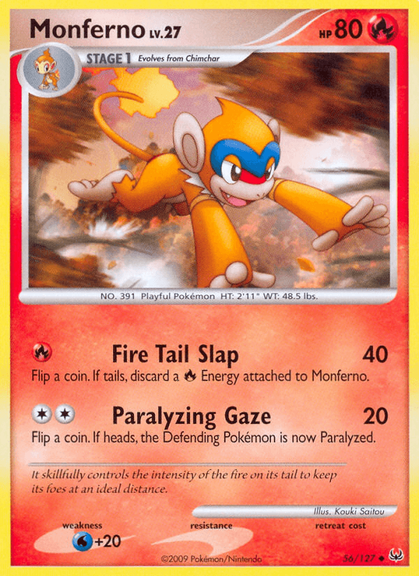 Monferno Pokémon card