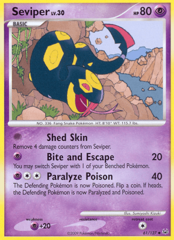 Seviper Pokémon card