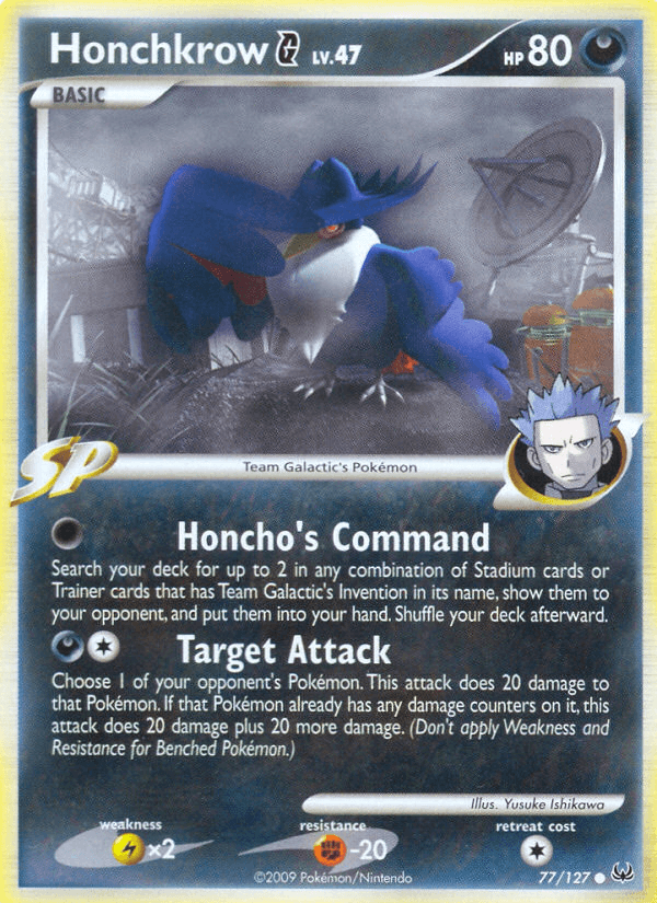 Honchkrow G Pokémon card