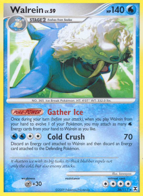 Walrein Pokémon card
