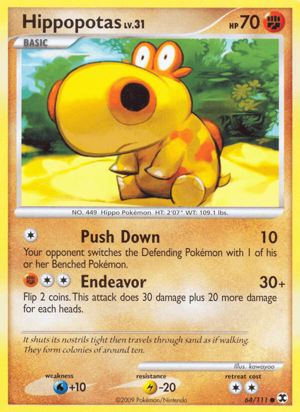 Hippopotas Pokémon card