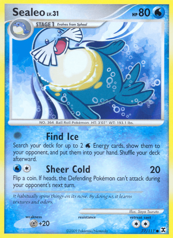 Sealeo Pokémon card