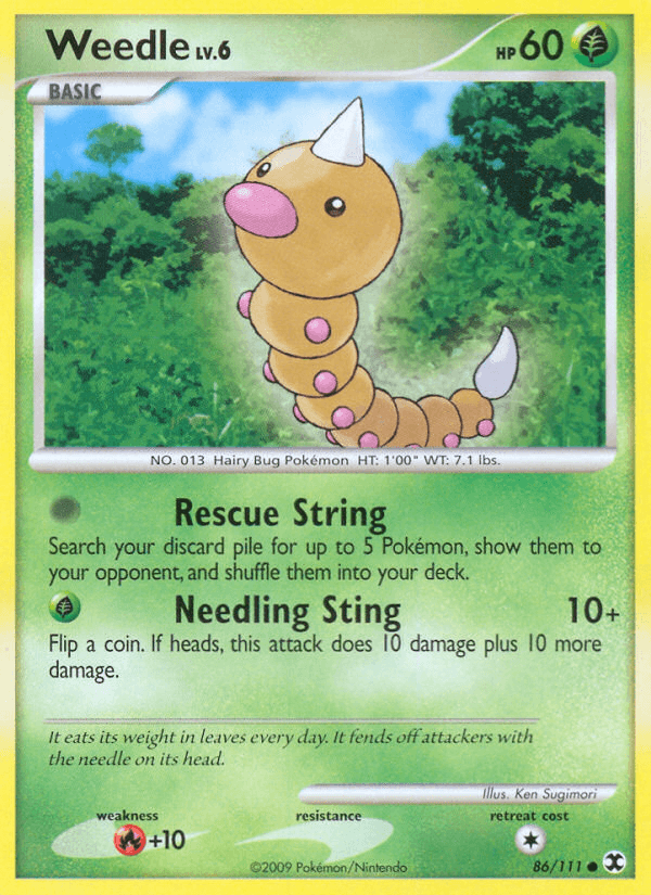 Weedle Pokémon card