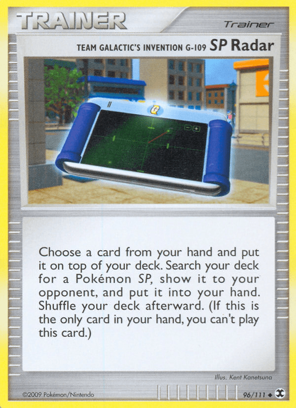 Team Galactic's Invention G-109 SP Radar Pokémon card