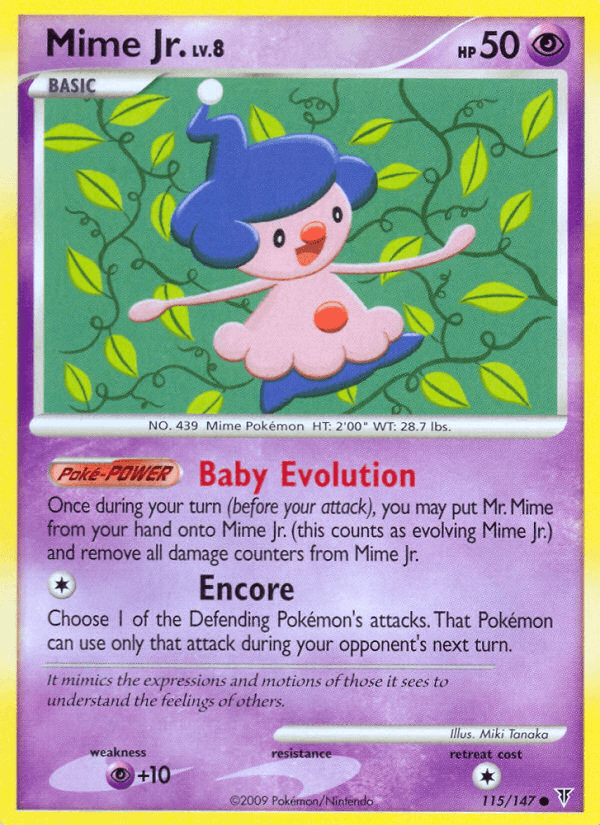 Mime Jr. Pokémon card