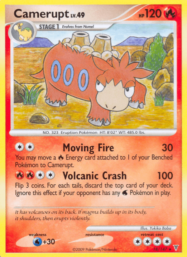 Camerupt Pokémon card